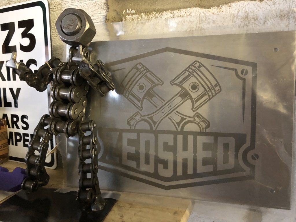 The Zed Shed plaque